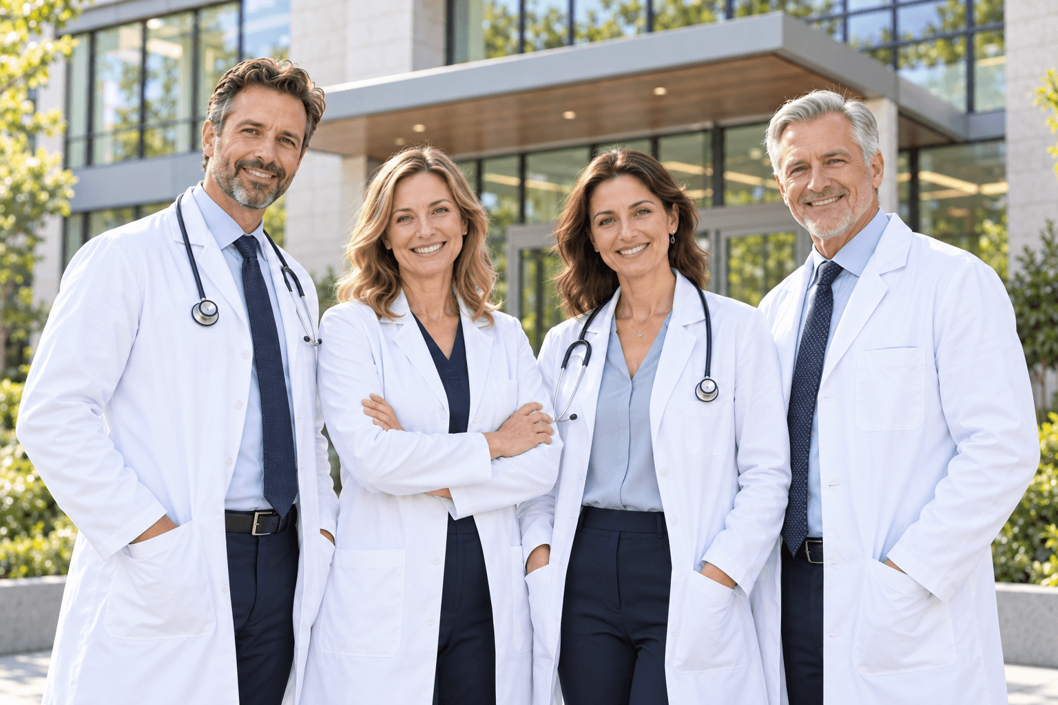 Czterech lekarzy przed kliniką.png